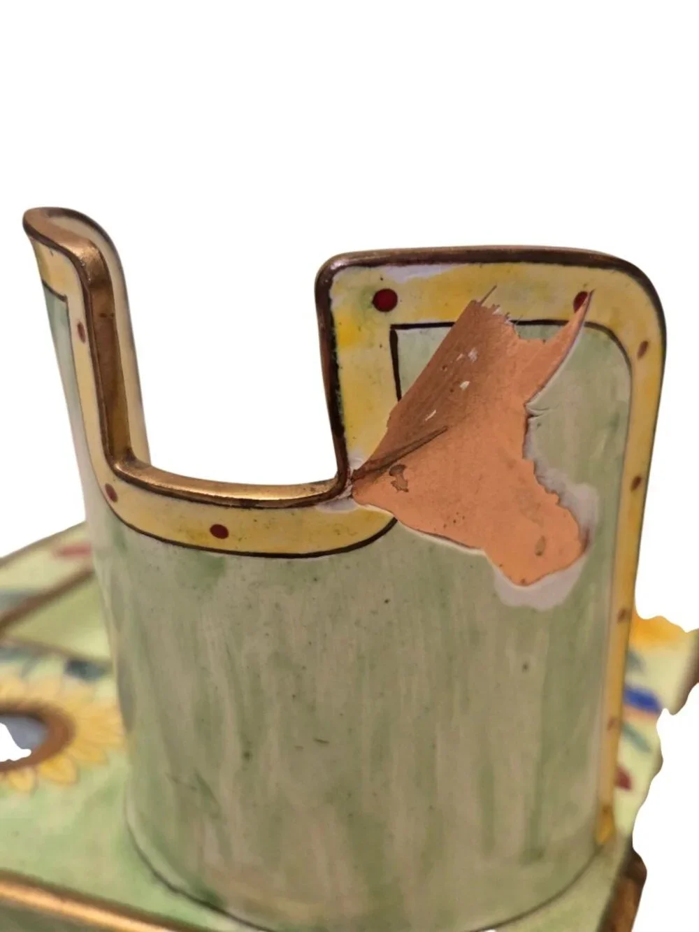 Vintage Kelvin Chen Enamel Desk Organizer With Cat Design 2004